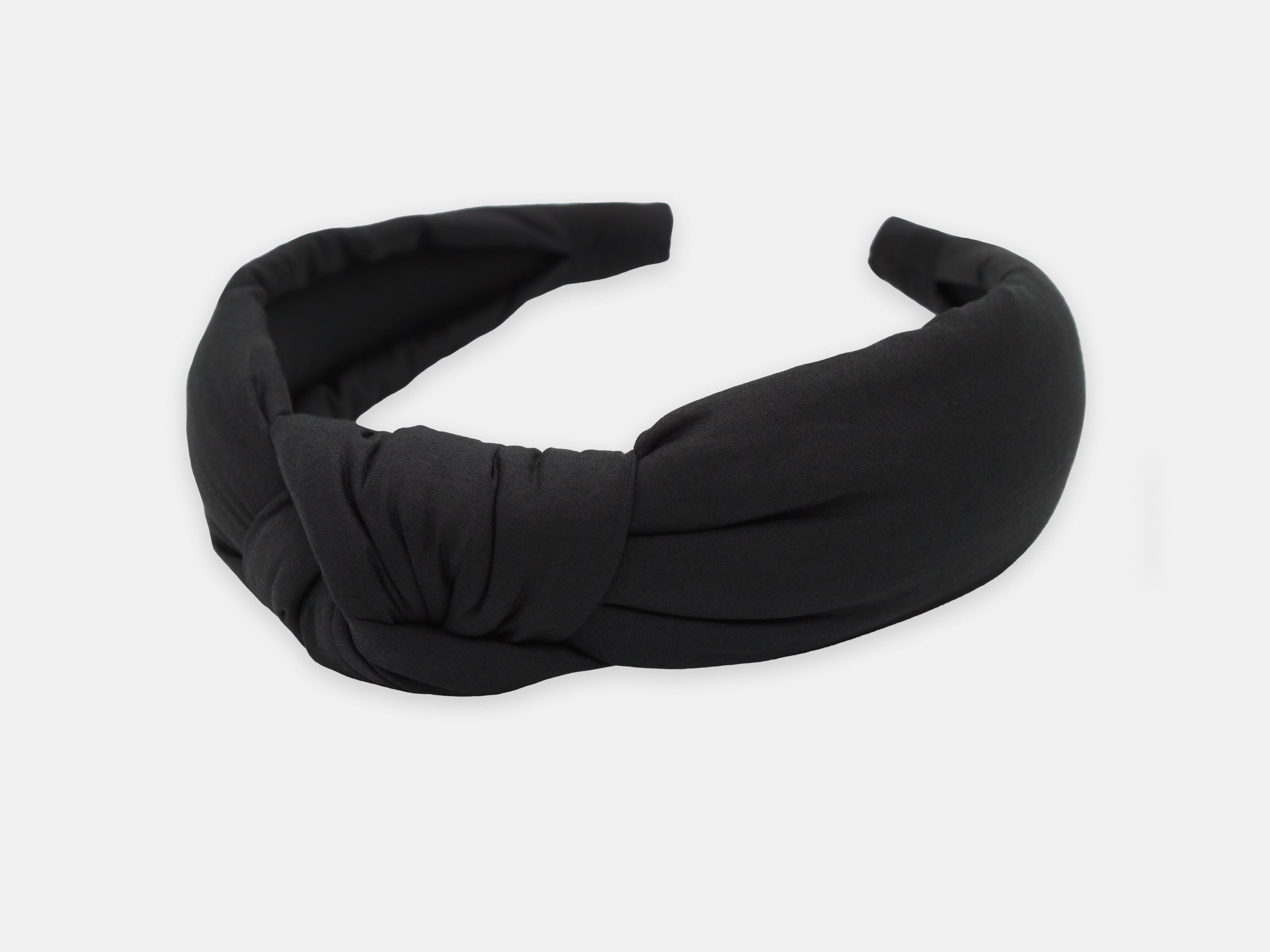 Padded Knot Headband, Liberty London Black F Print | Holme & Moss