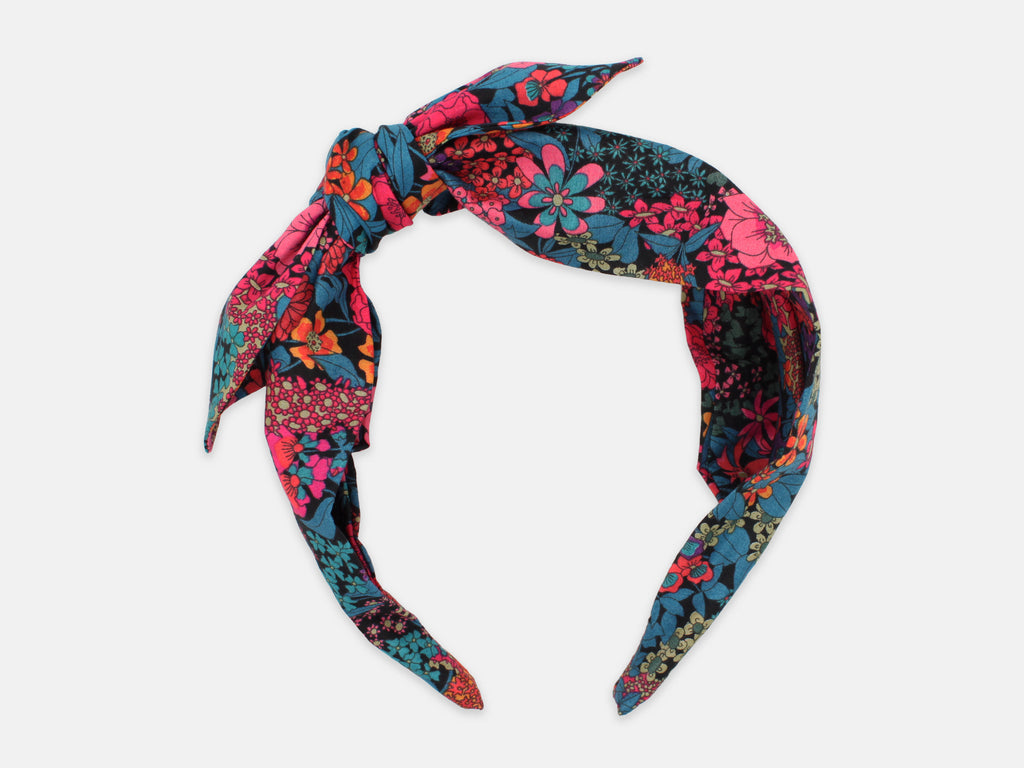 Side Bow Headband, Liberty London Ciara C Print | Holme & Moss
