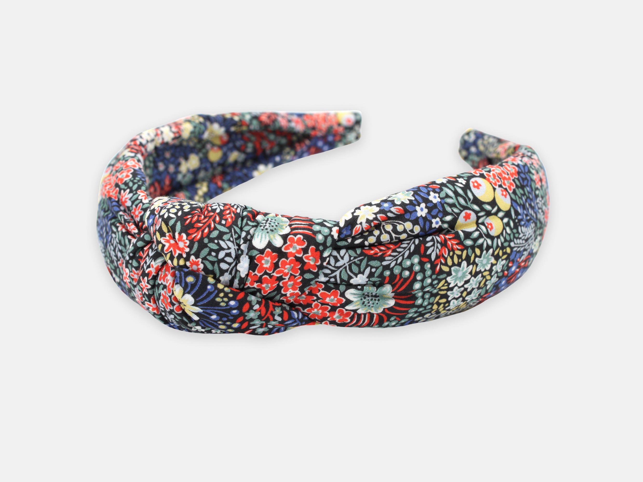 Padded Knot Headband, Liberty London Elderberry A Print | Holme & Moss