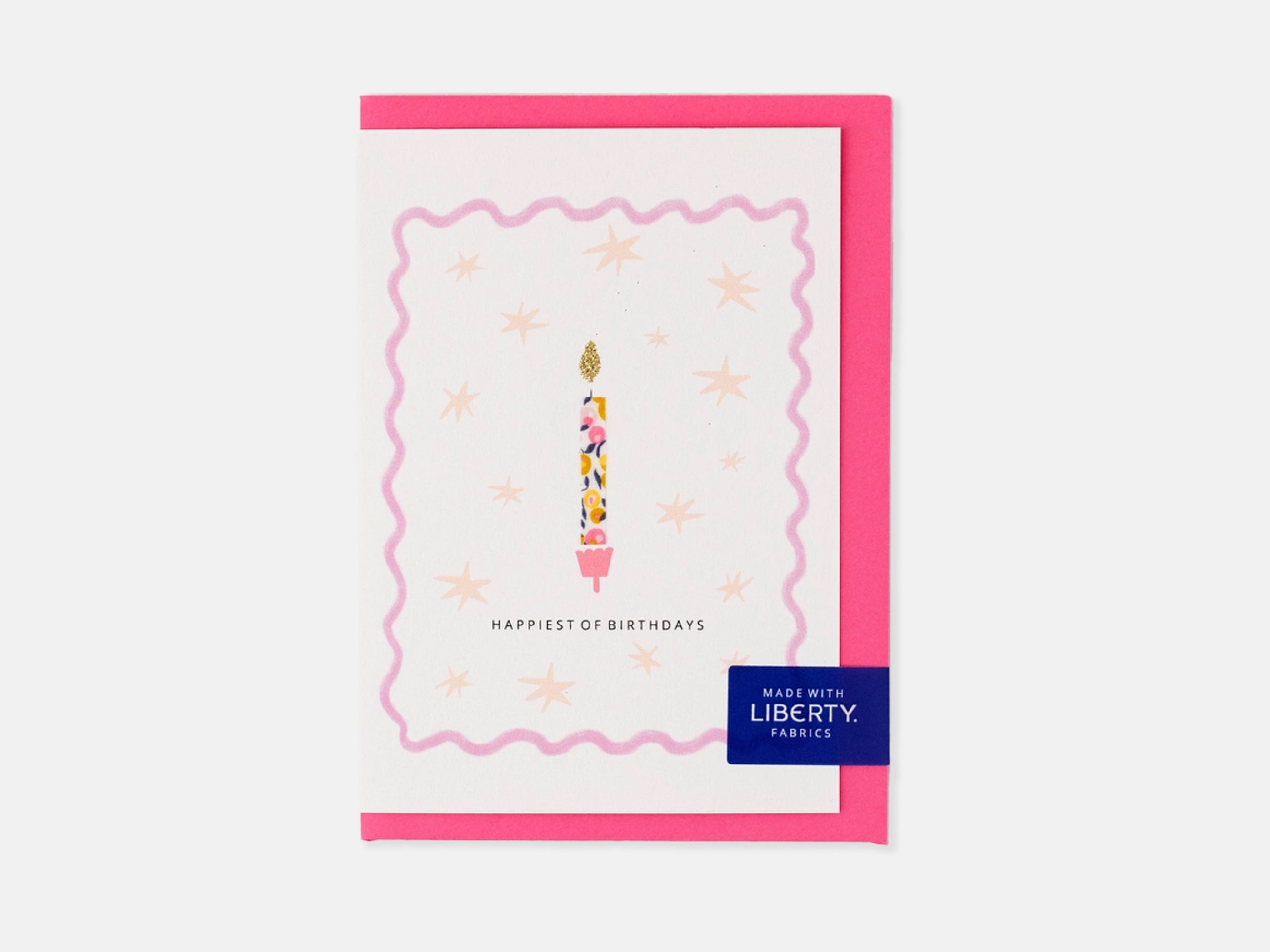 Candle Birthday Card - Liberty Wiltshire Bud Print | The Charming Press | Holme & Moss