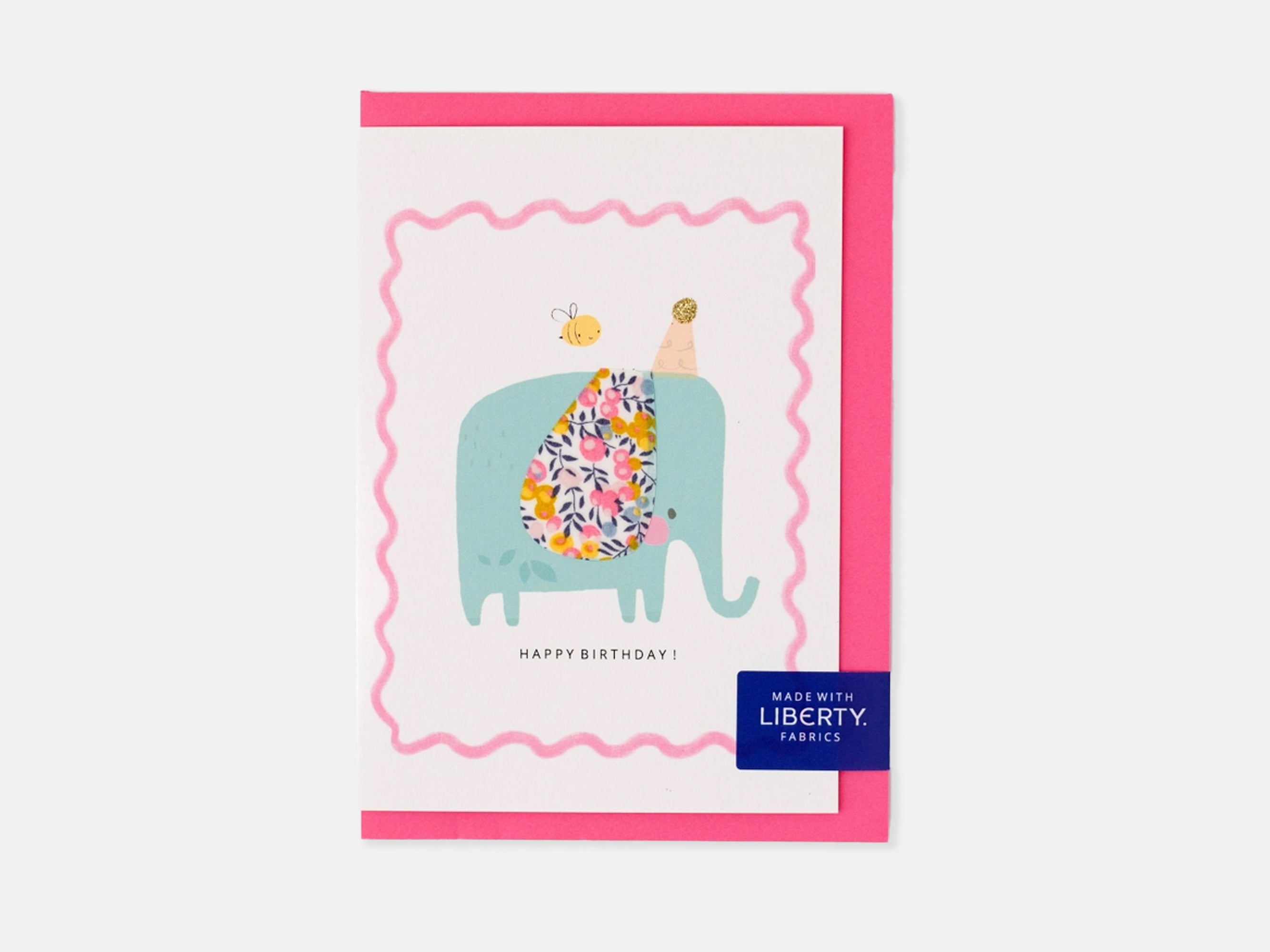 Elephant Birthday Card - Liberty Wiltshire Bud Print | The Charming Press | Holme & Moss