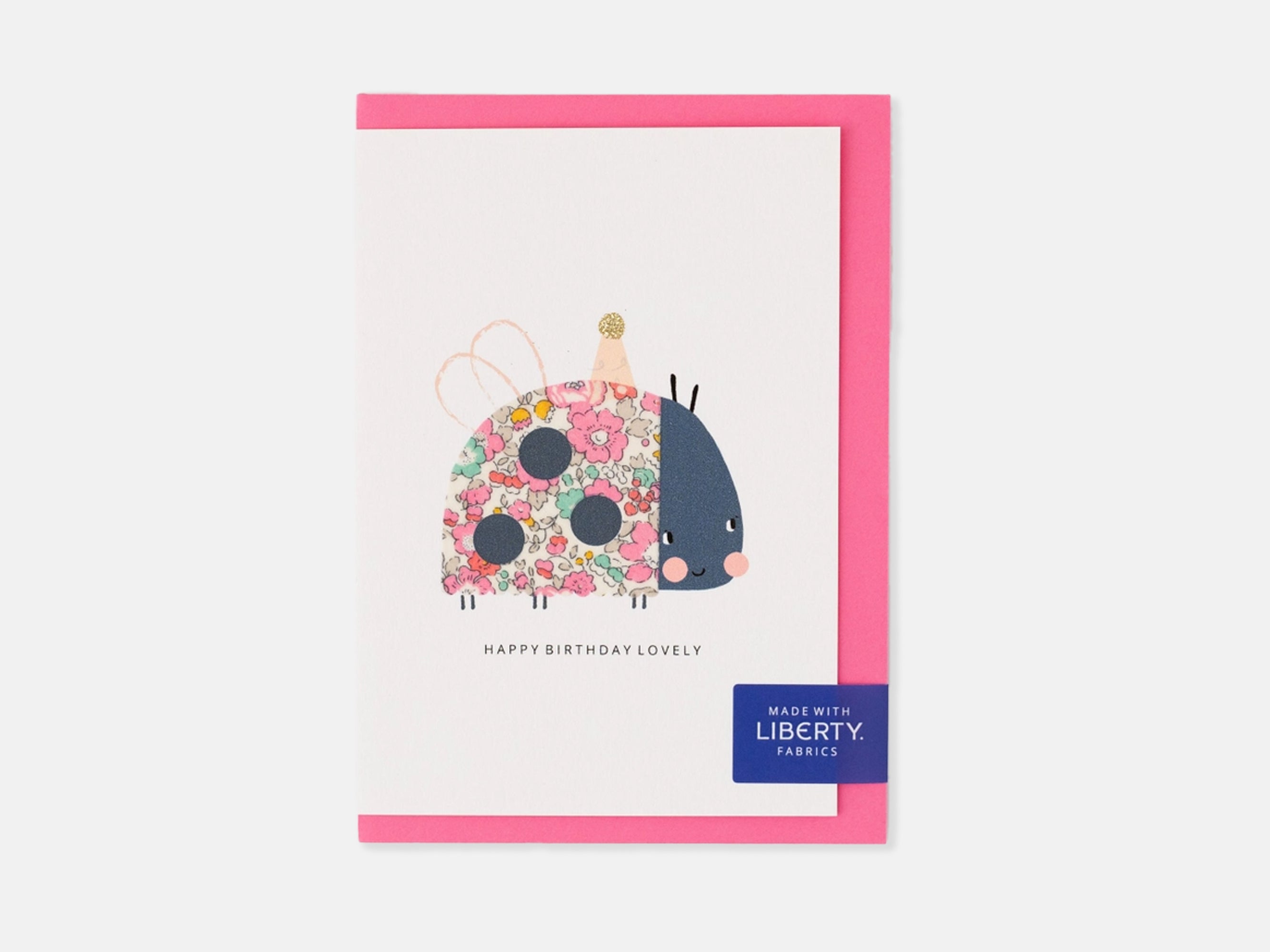Ladybird Birthday Card - Liberty Betsy Ann Print | The Charming Press | Holme & Moss