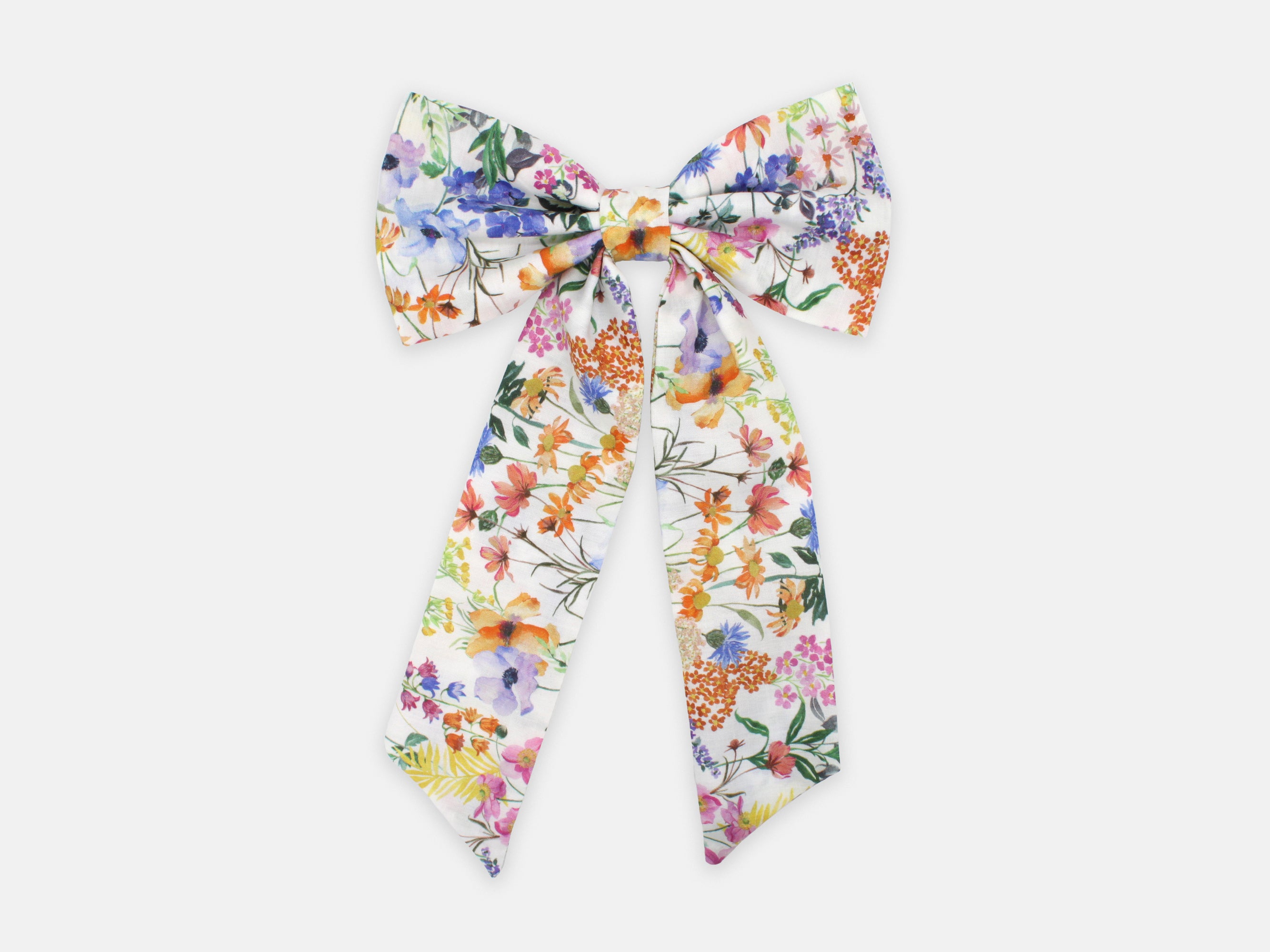 Large Bow Alligator Hair Clip, Liberty London Purley Meadow Print | Holme & Moss