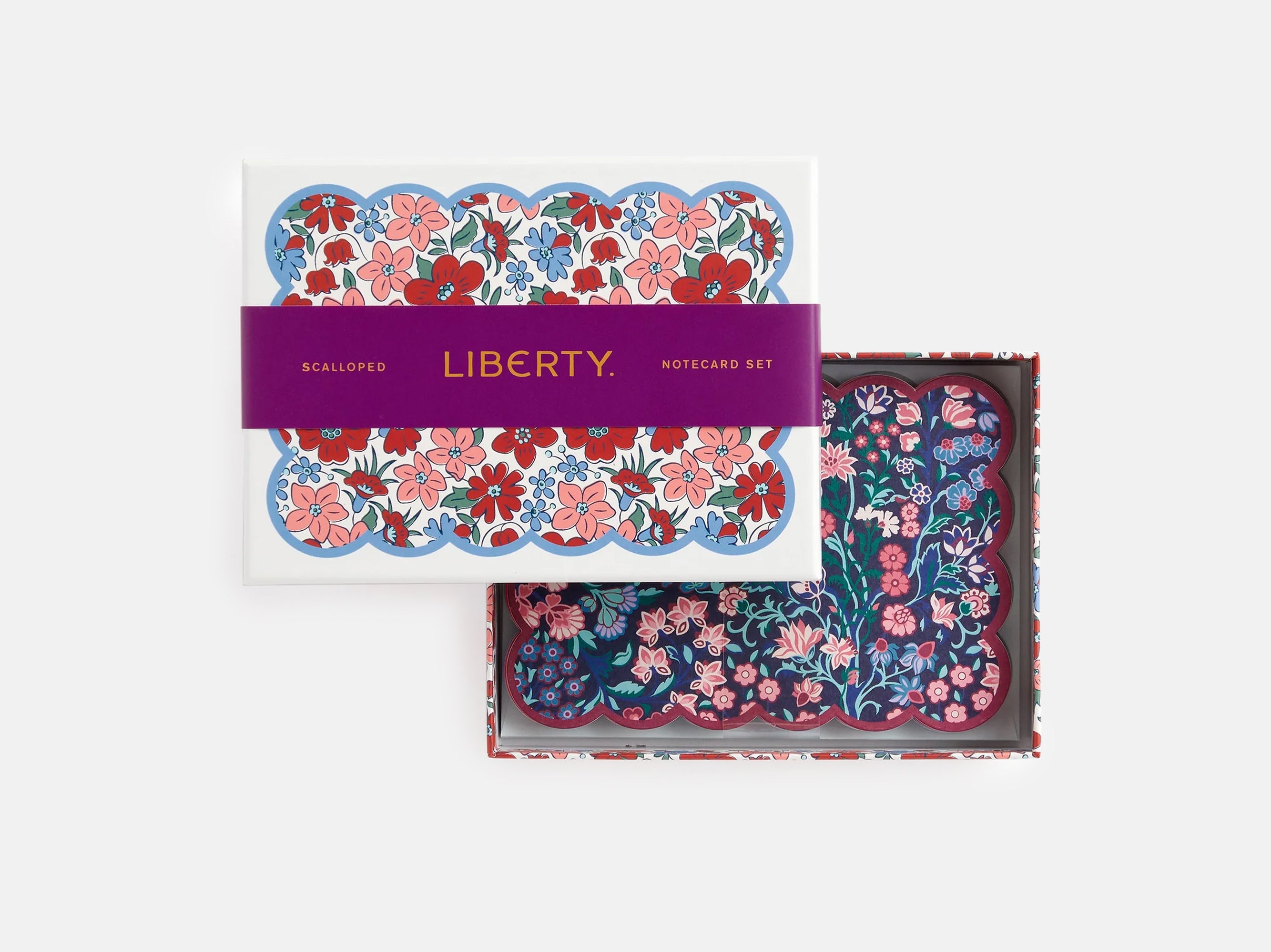 Liberty Scalloped Shaped Notecard Set | Holme & Moss