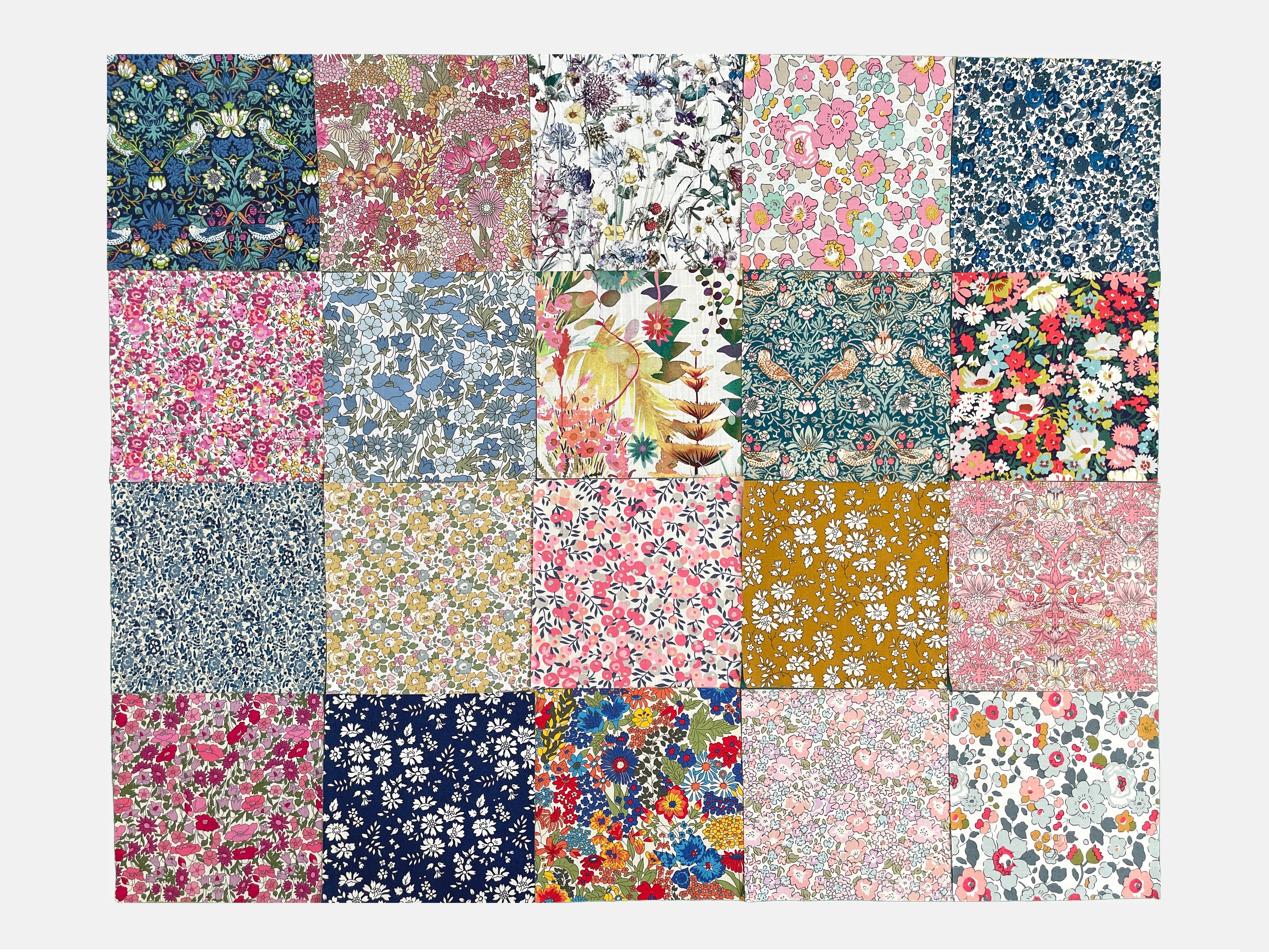 Liberty Fabrics Tana Lawn™ Cotton 5" Charm Squares, Pack of 20 | Holme & Moss