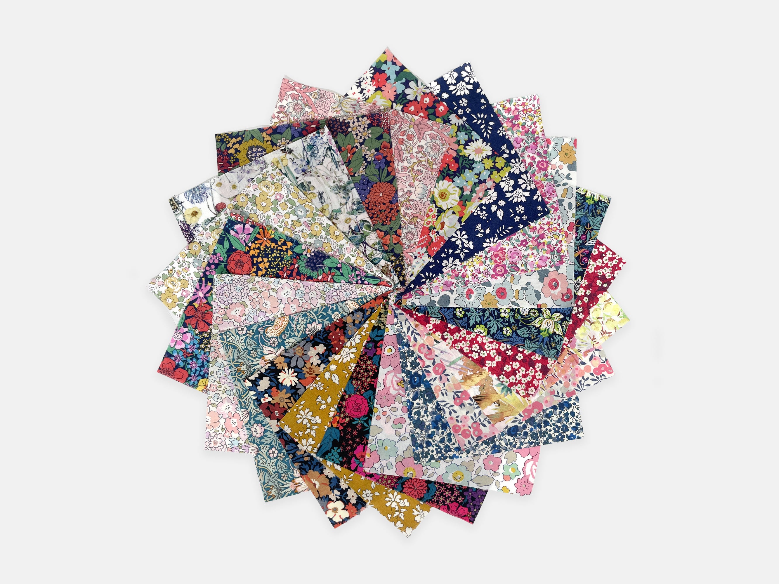 Liberty Fabrics Tana Lawn™ Cotton 5" Charm Squares, Pack of 20 | Holme & Moss