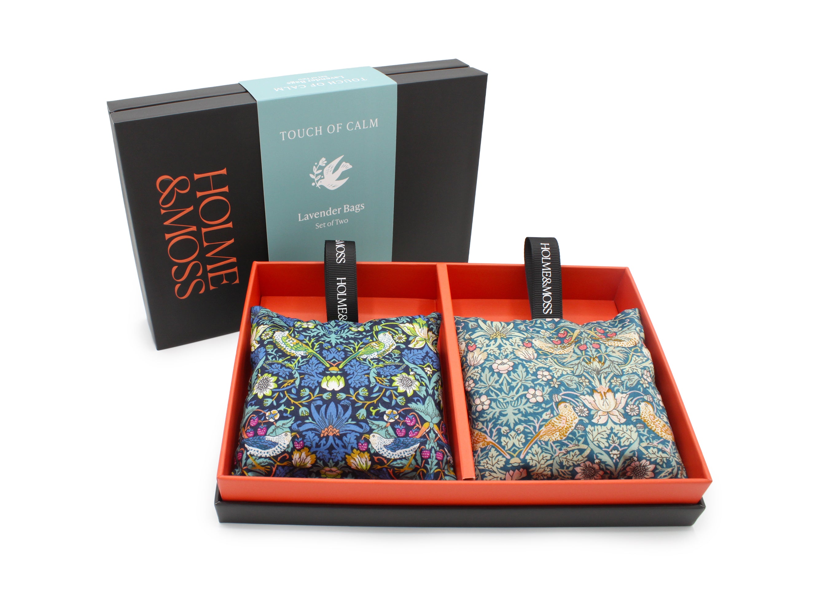 Liberty Fabrics Lavender Bags Gift Box – Set of Two, Strawberry Thief Collection | Holme & Moss