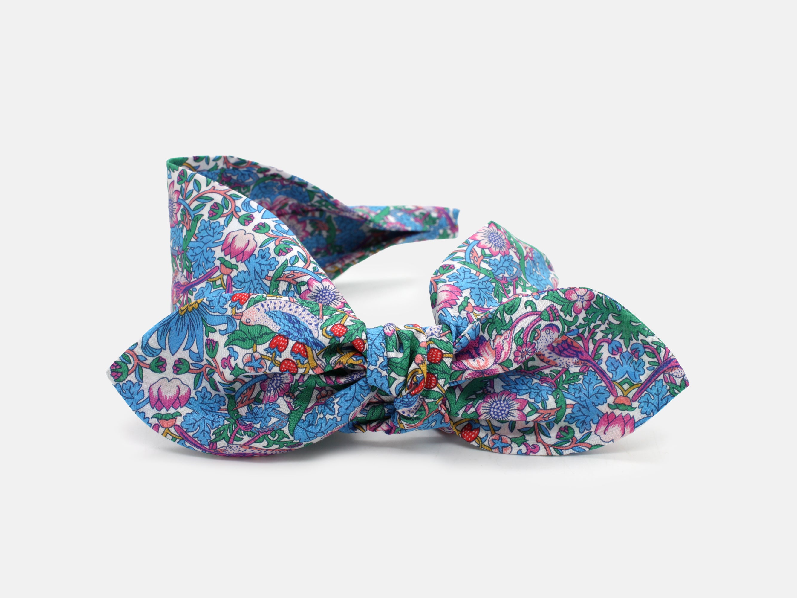 Side Bow Headband - Liberty Strawberry Thief Spring F Print | Holme & Moss