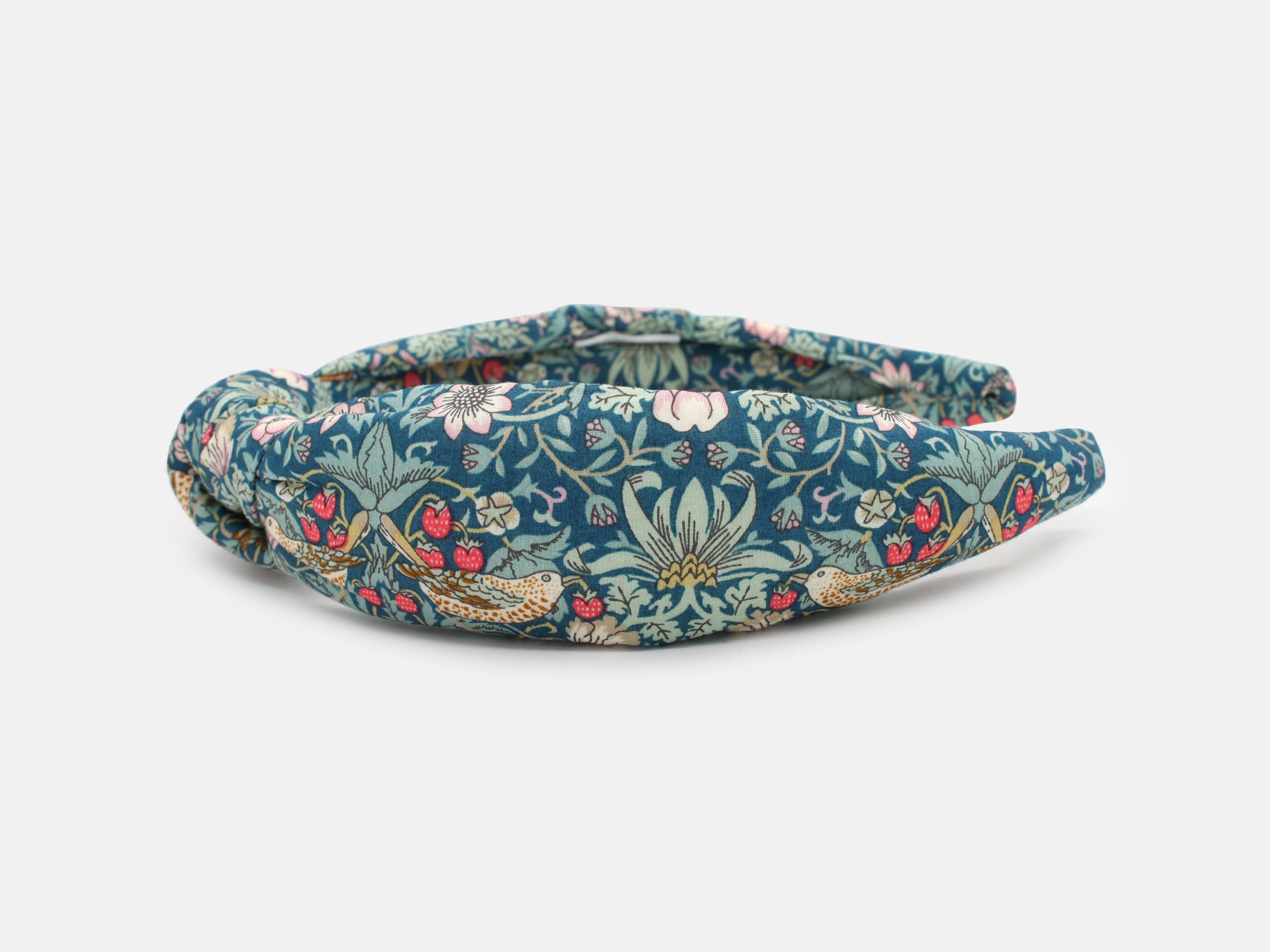 Padded Knot Headband, Liberty London Strawberry Thief P Print | Holme & Moss