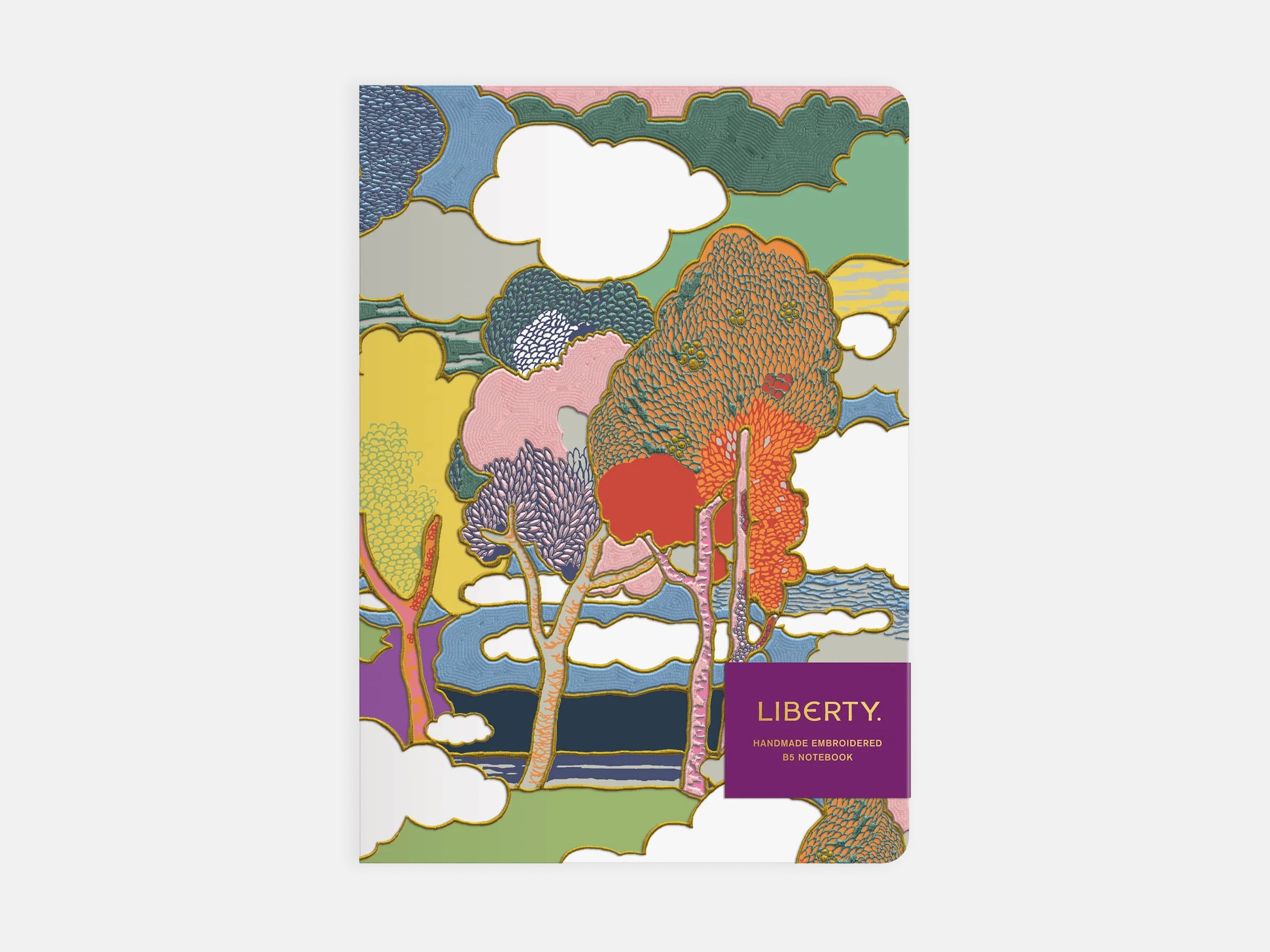 Liberty Prospect Road B5 Handmade Embroidered Journal | Holme & Moss