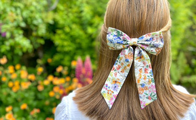 Liberty Purley Meadow Large Bow Hair Clip | Holme & Moss