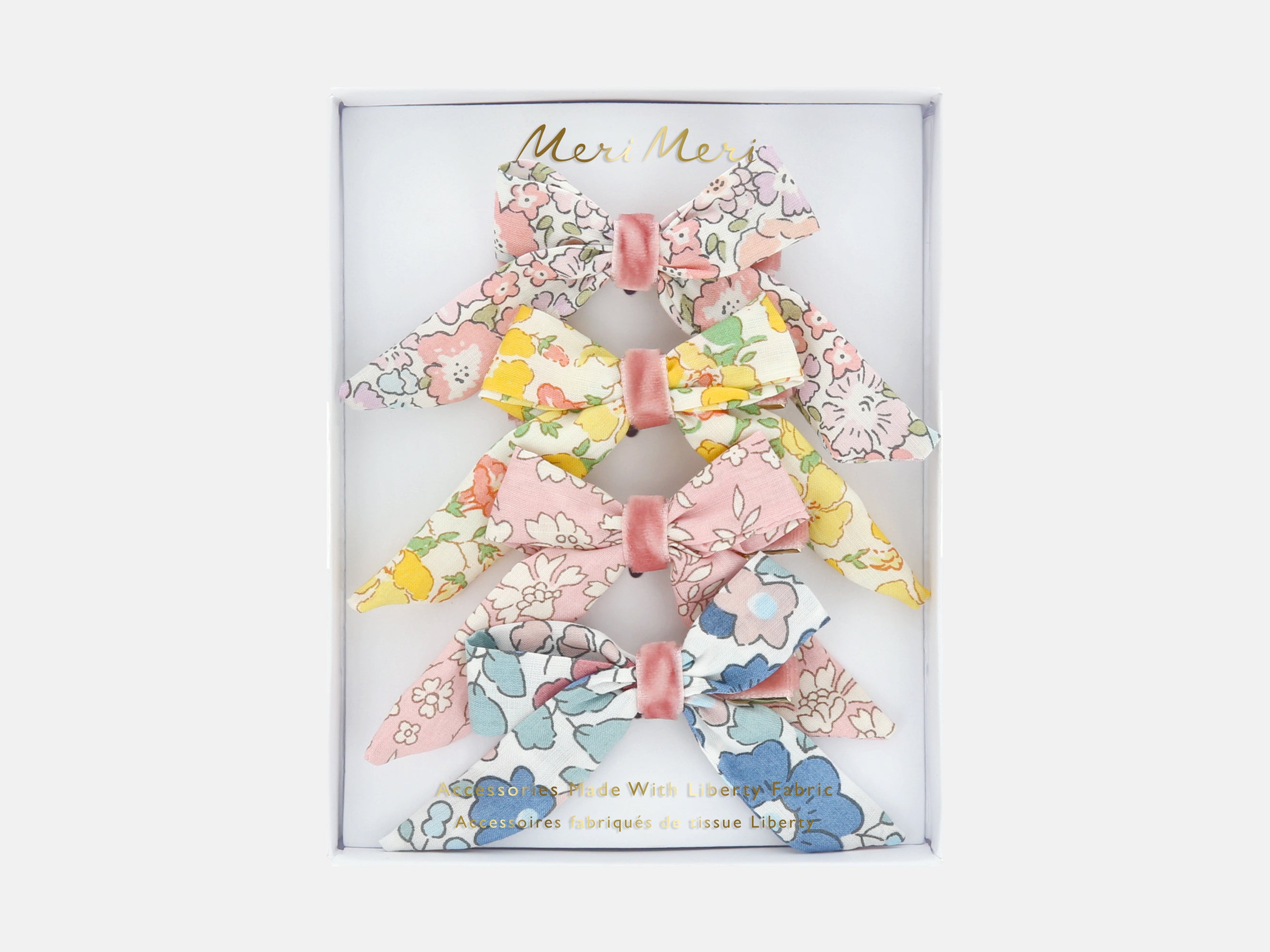 Meri Meri x Liberty Floral Pattern Bow Hair Clips (4) | Holme & Moss