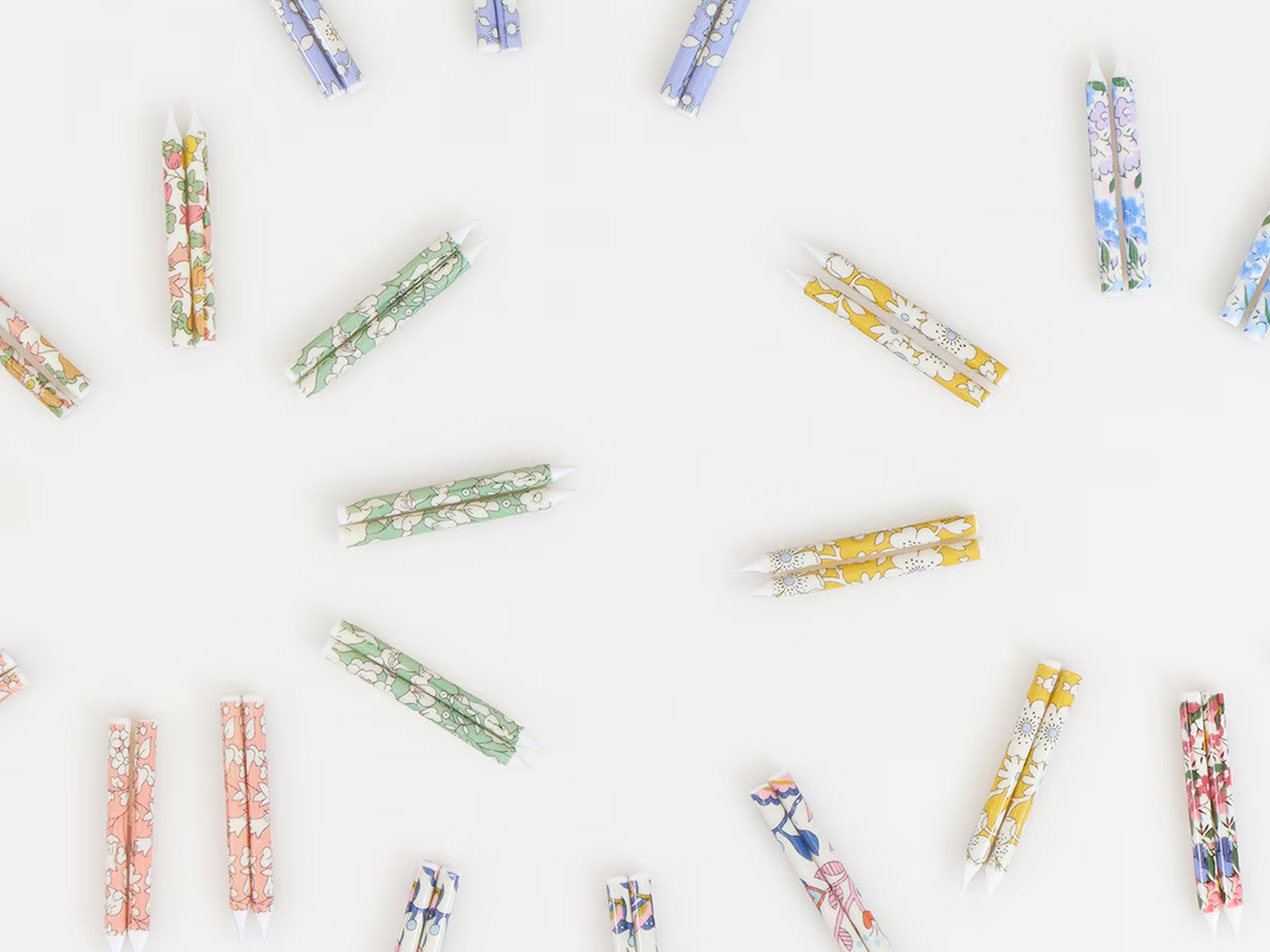 Meri Meri x Liberty Mini Candles (50) | Holme & Moss