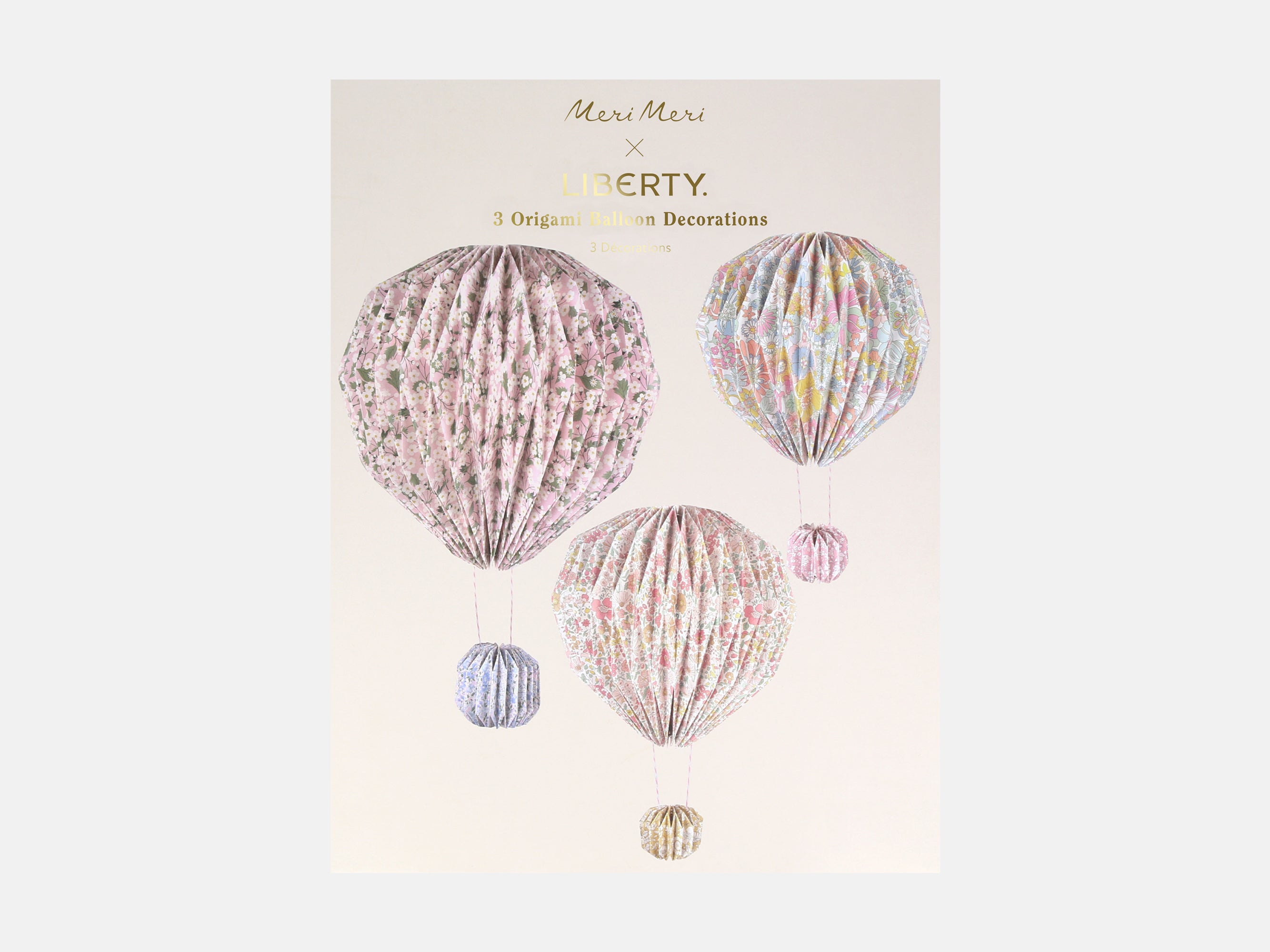 Meri Meri x Liberty Origami Balloon Decorations (3) | Holme & Moss