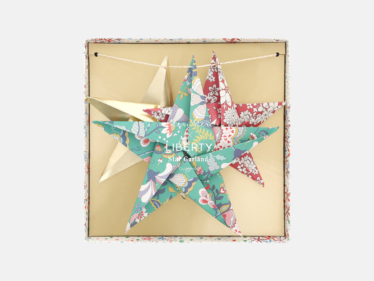 Meri Meri x Liberty Origami Star Garland | Holme & Moss