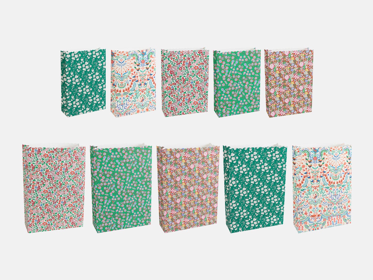 Meri Meri x Liberty Paper Gift Bags (10) | Holme & Moss