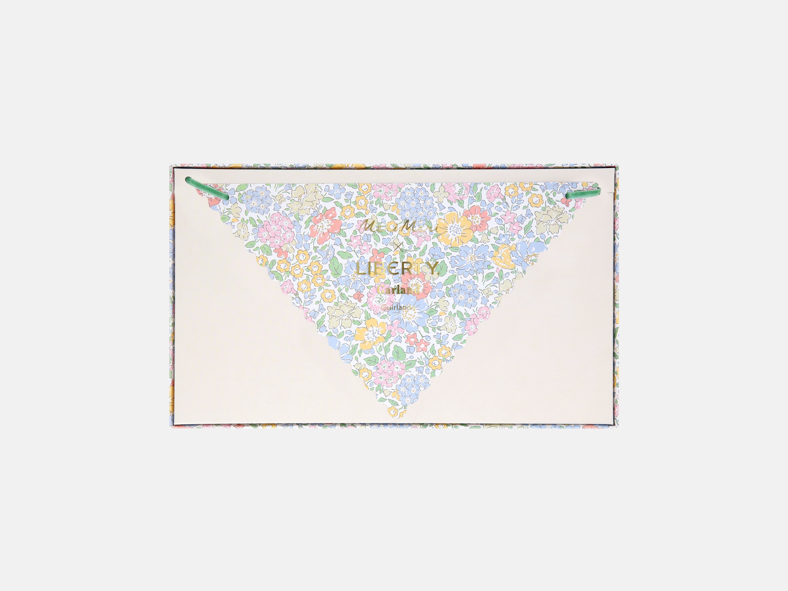 Floral patterned bunting on a white background | Meri Meri x Liberty Scallop Edge Garland