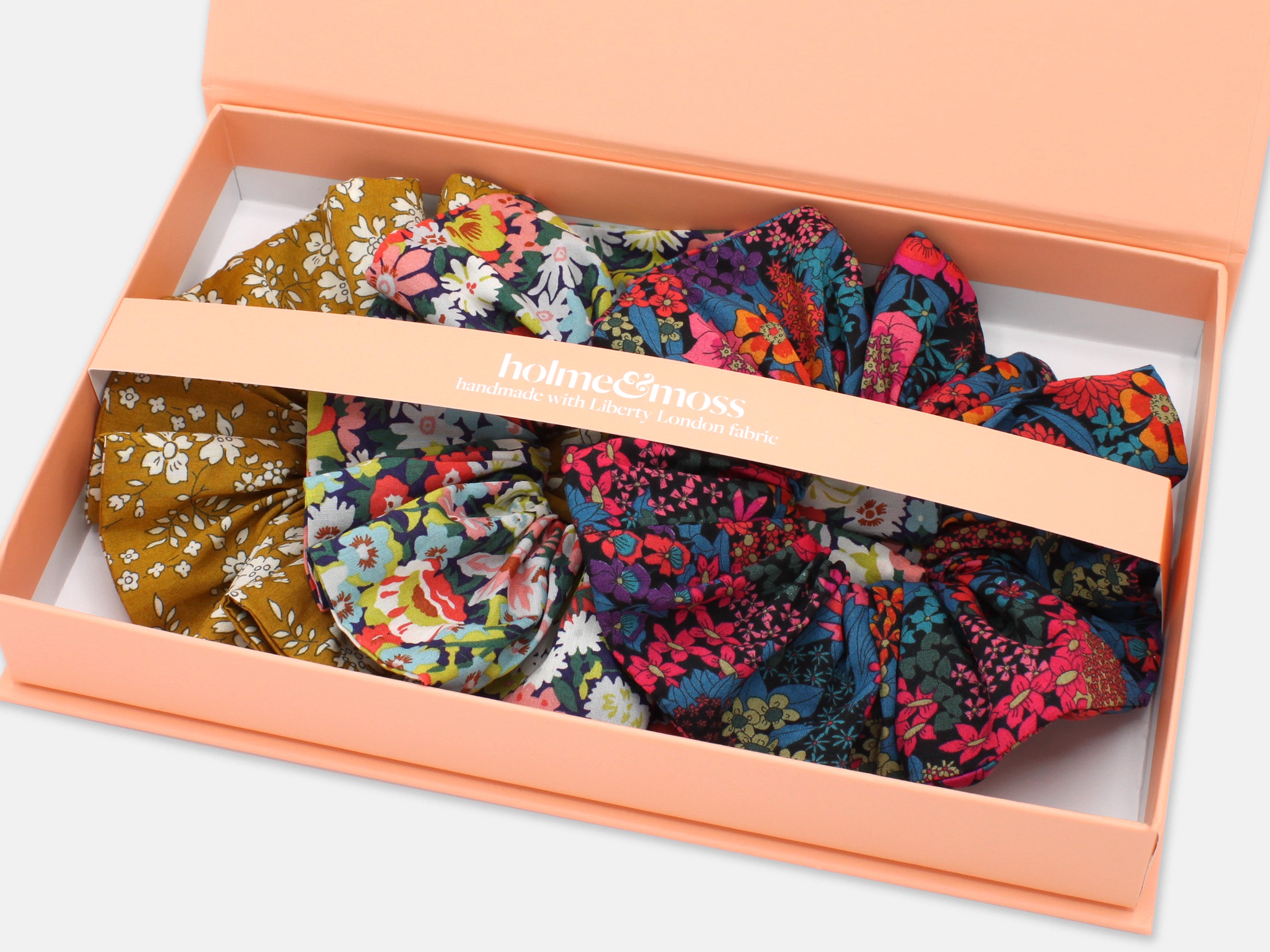 Liberty London Print Scrunchie Gift Box, Set of 3, Pop Classics Collection, Large | Holme & Moss