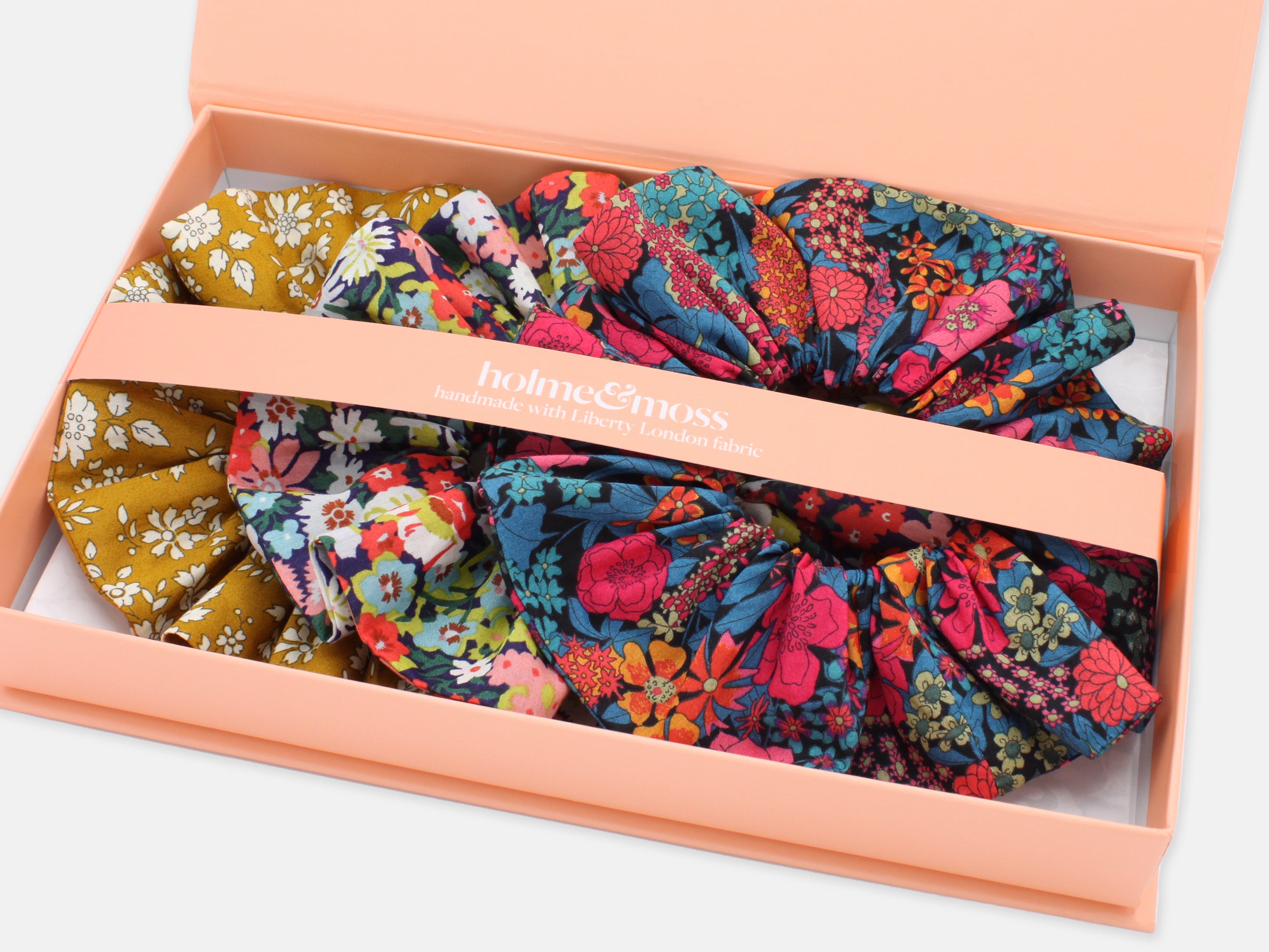 Liberty London Print Scrunchie Gift Box, Set of 3, Pop Classics Collection, Large | Holme & Moss