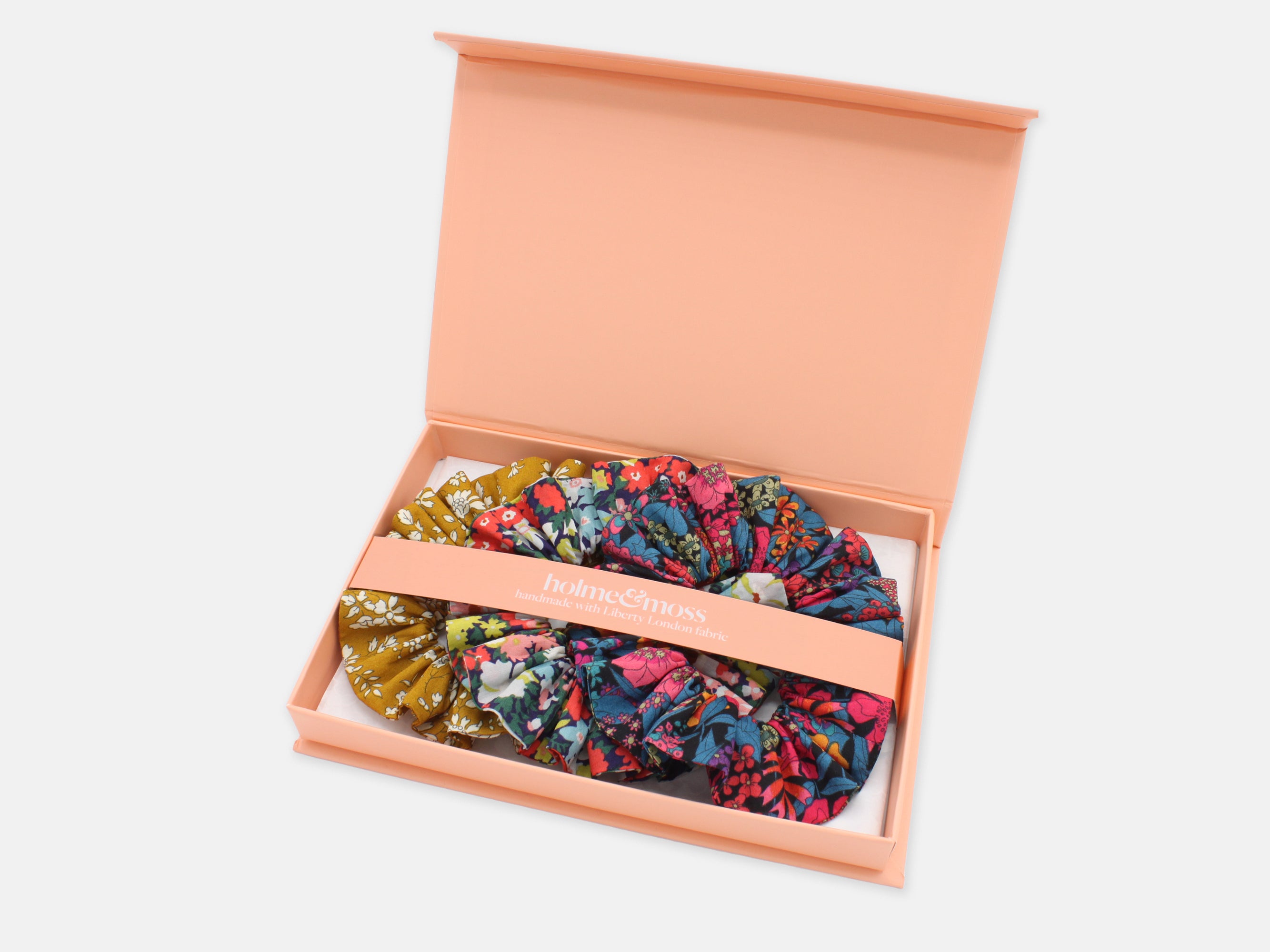 Liberty London Print Scrunchie Gift Box, Set of 3, Pop Classics Collection, Medium | Holme & Moss