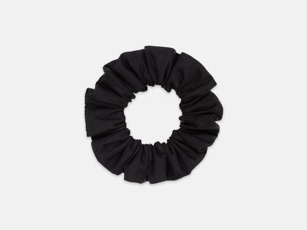 Medium Scrunchie - Liberty London Black F Print | Holme & Moss