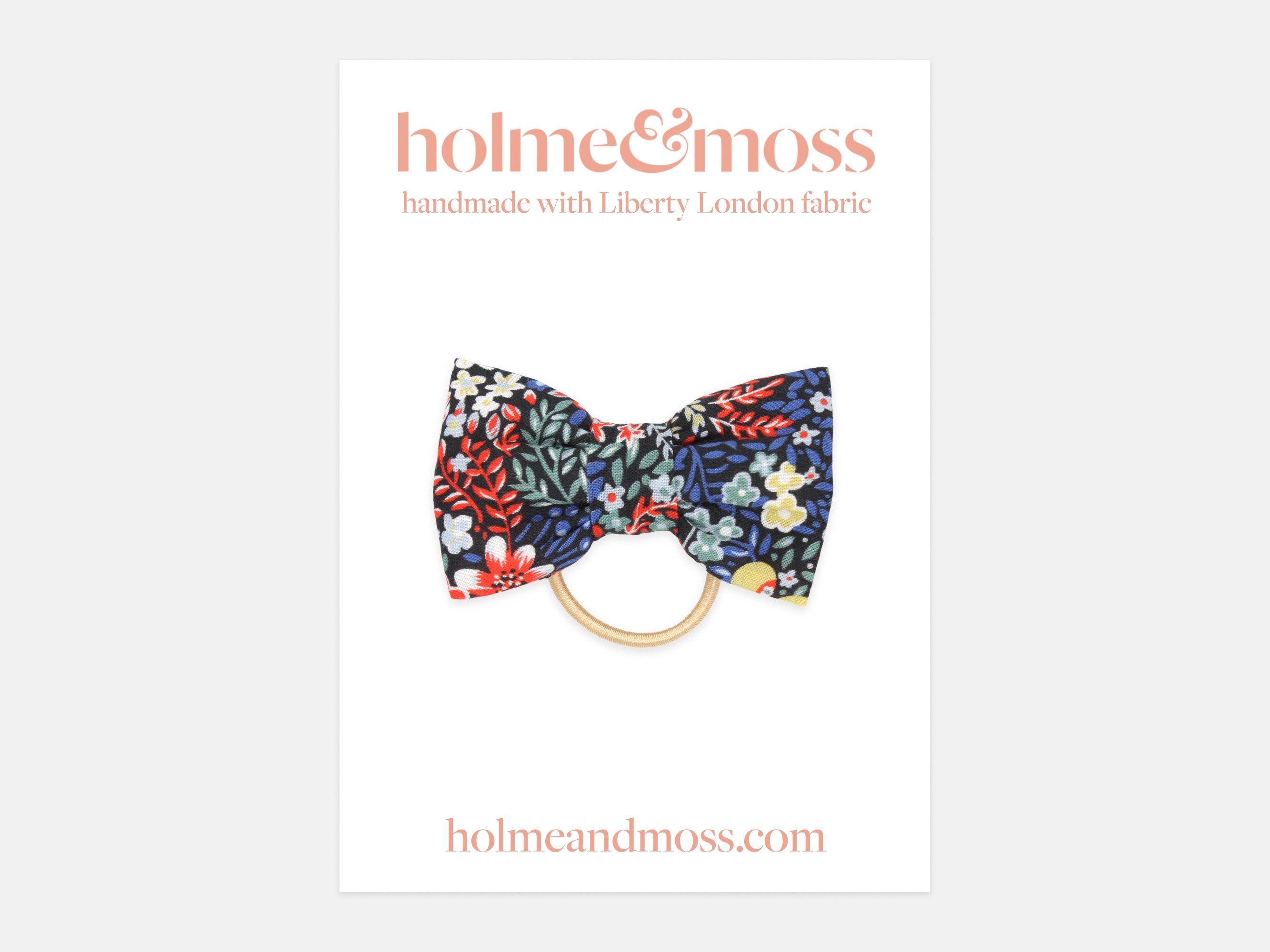 Small Bow Hair Band, Liberty London Elderberry A Print | Holme & Moss