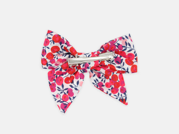 Large Bow Hair Clip, Liberty London Wiltshire Berry S Print | Holme & Moss