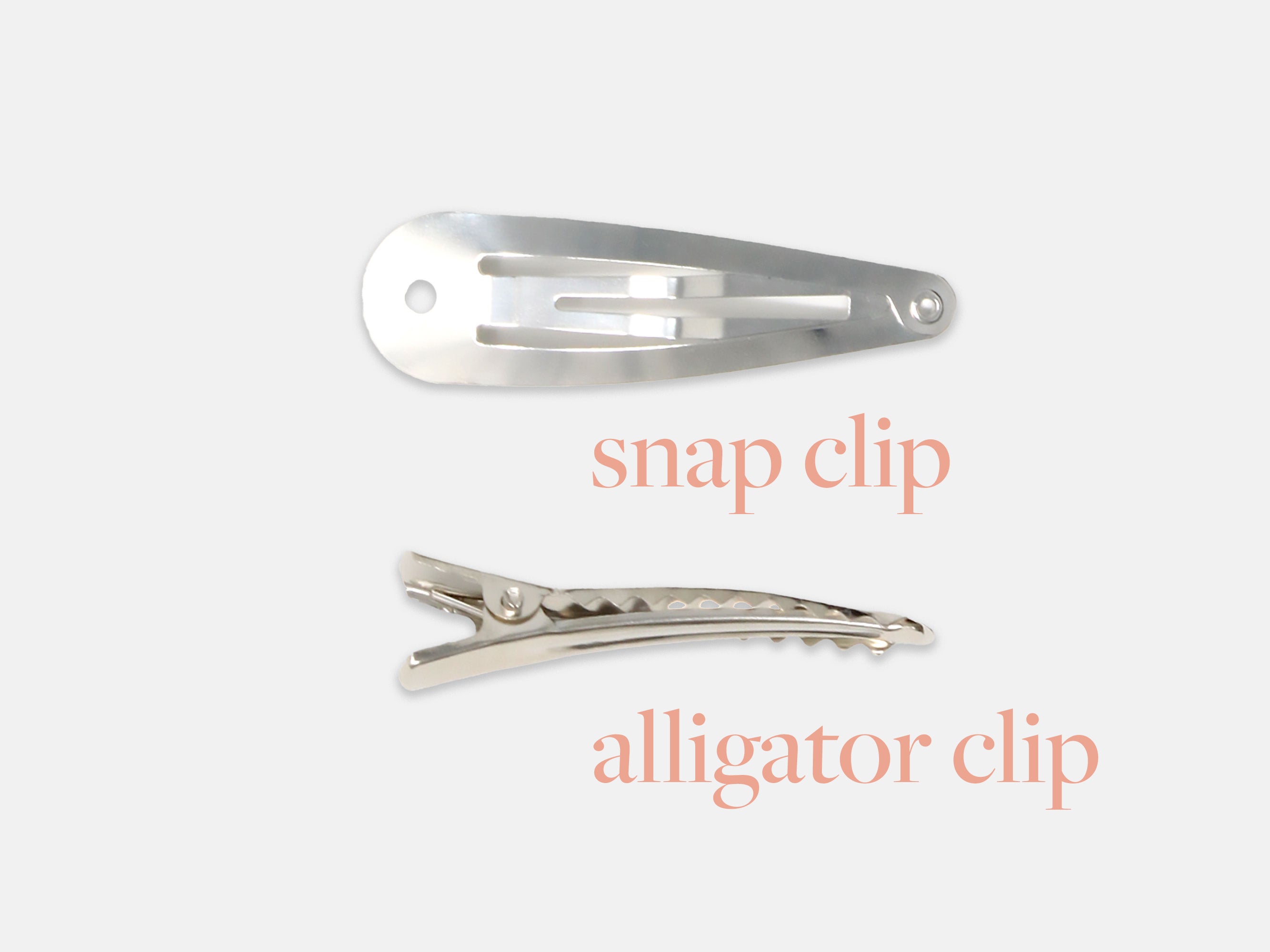 Snap clip and alligator clip comparison | Holme & Moss