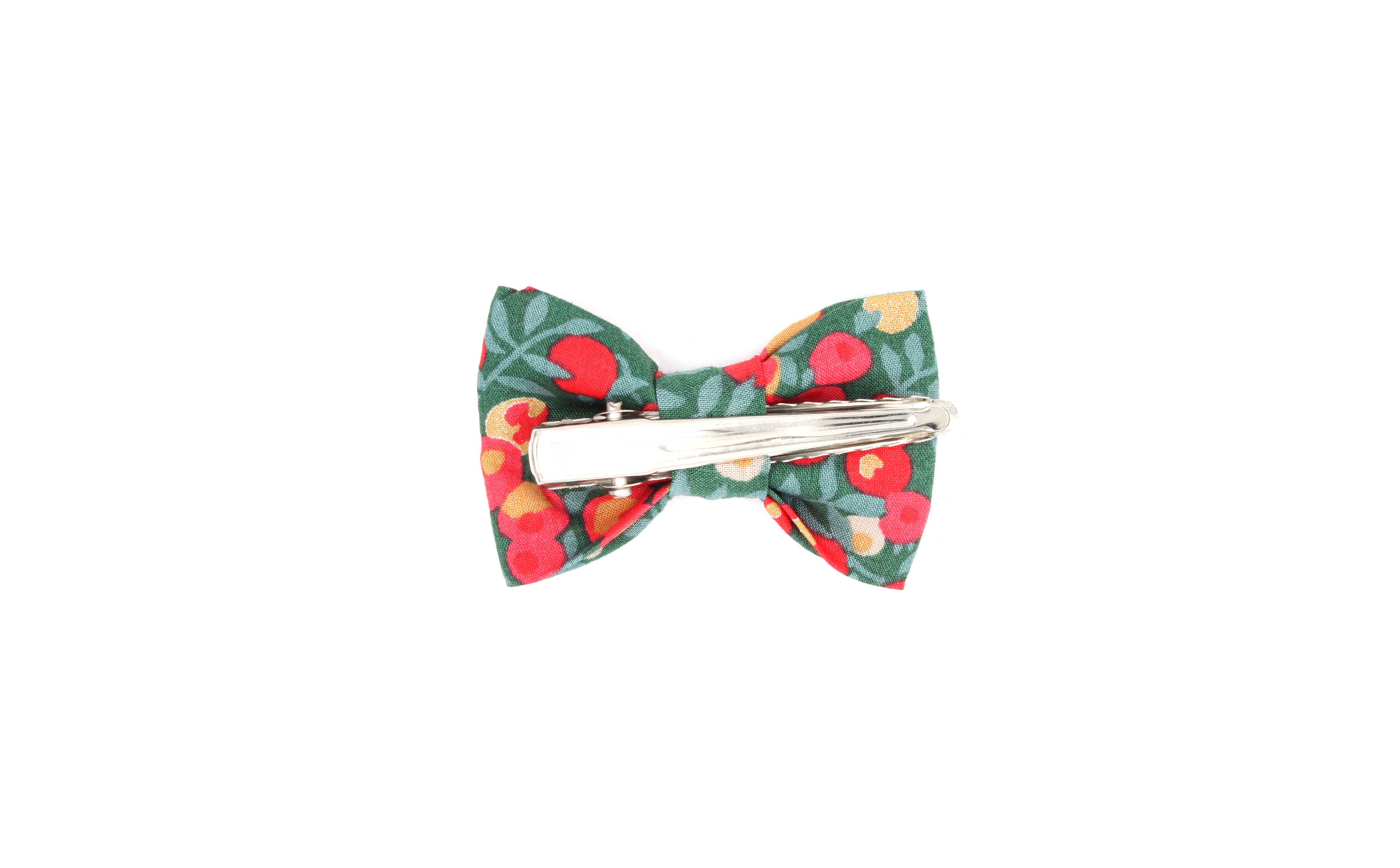 Bow Hair Clip - Liberty Wiltshire Berry F Glitter Print