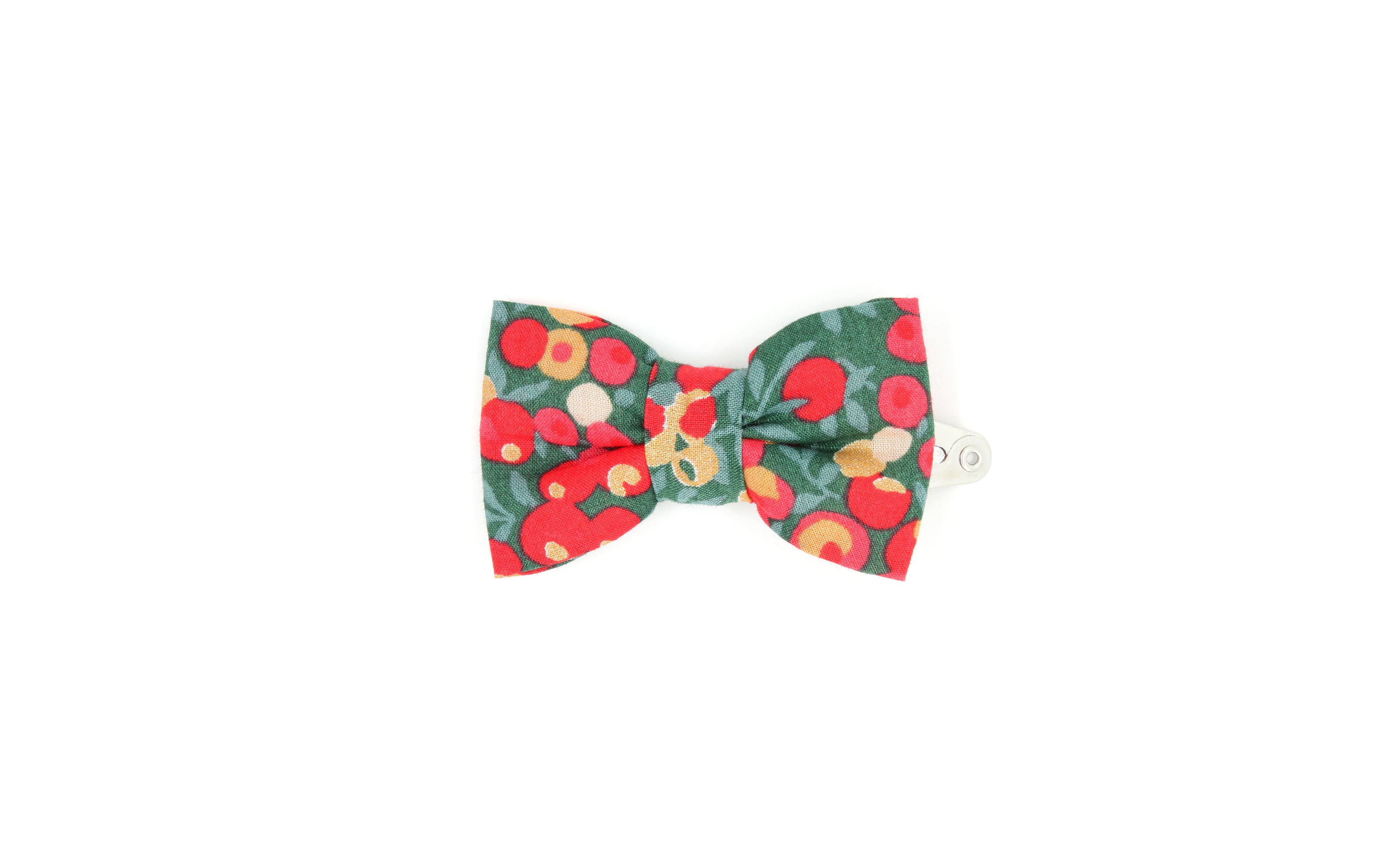 Bow Hair Clip - Liberty Wiltshire Berry F Glitter Print